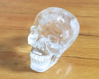 Clear Quartz Skull Paperweight