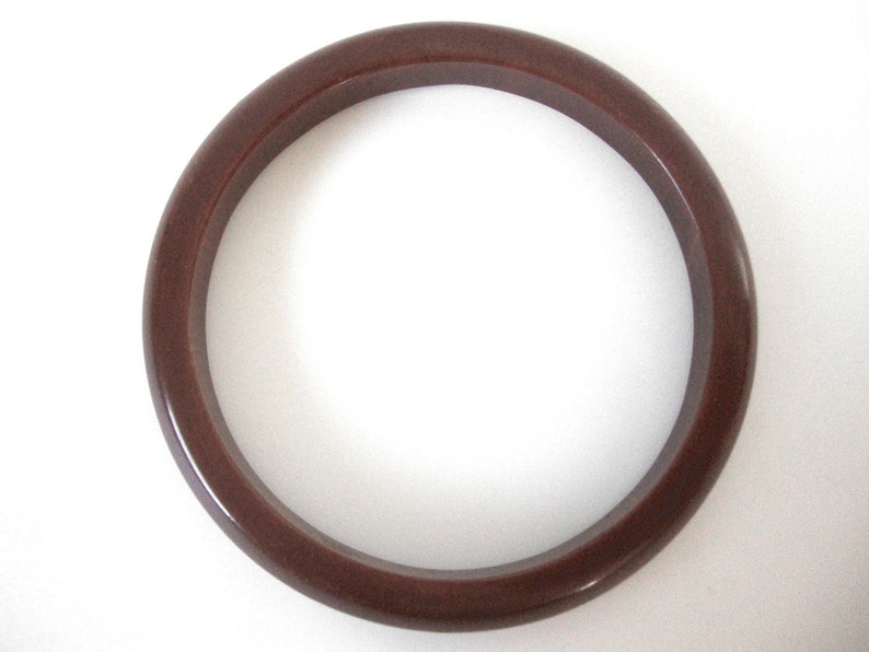 Vintage Caramel Brown Bakelite Bangle Bracelet image 4