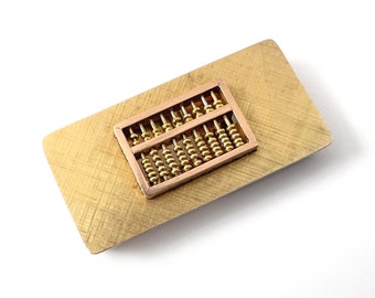 14K Yellow and Rose Gold Abacus Money Clip