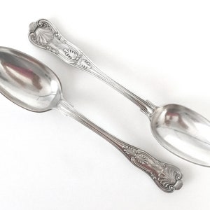 Gorham Kings II Silver Plate Serving Spoons Monogrammed MBM
