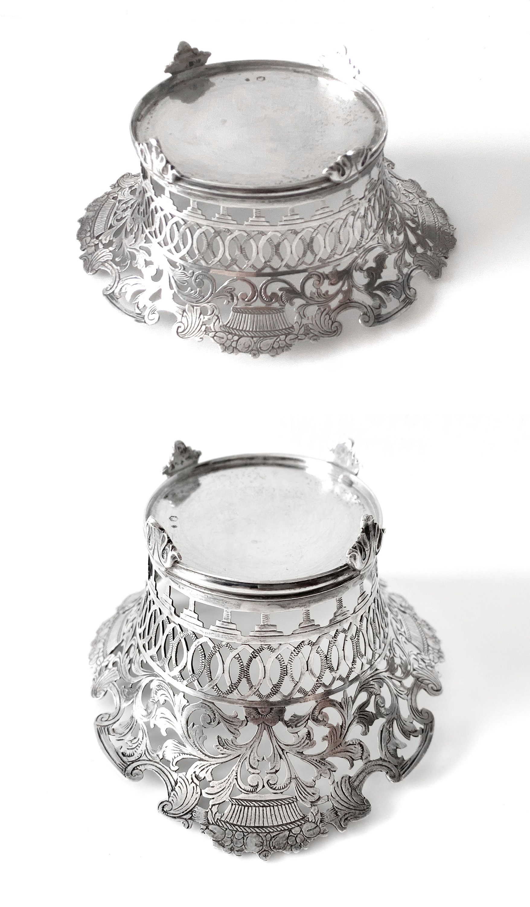 Antique Dutch 833 Silver Pierced Sweetmeat Basket Dish - Etsy