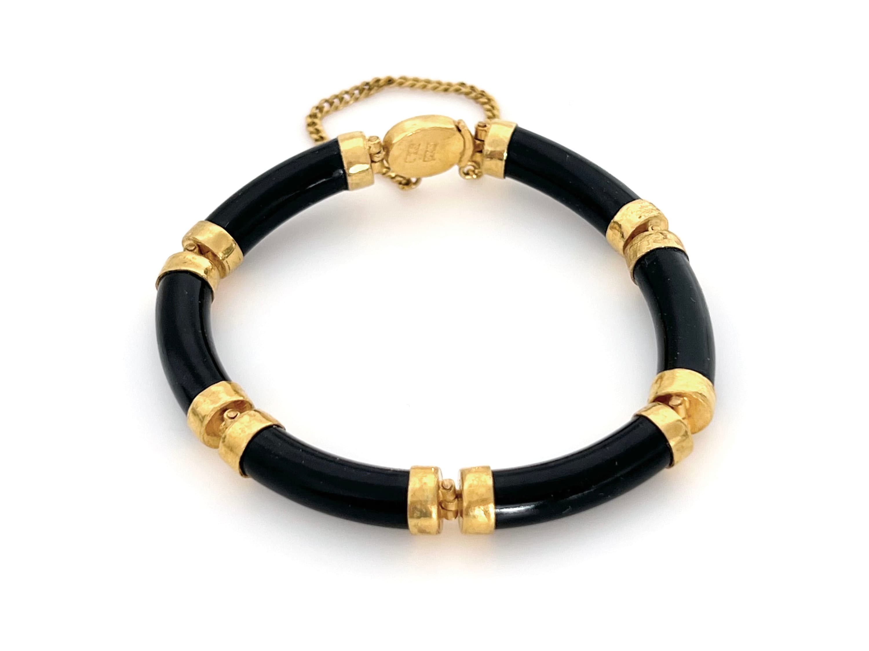 Black and 2024 gold chinese bracelet