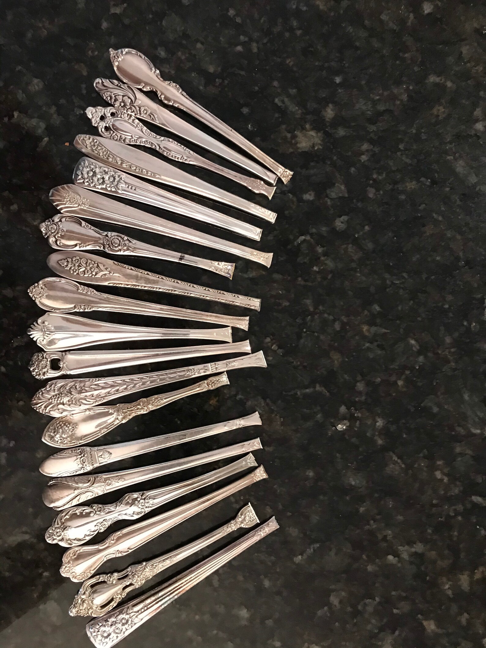 20 Bulk Flatware Silverplate cut ends/handles blanks. Etsy