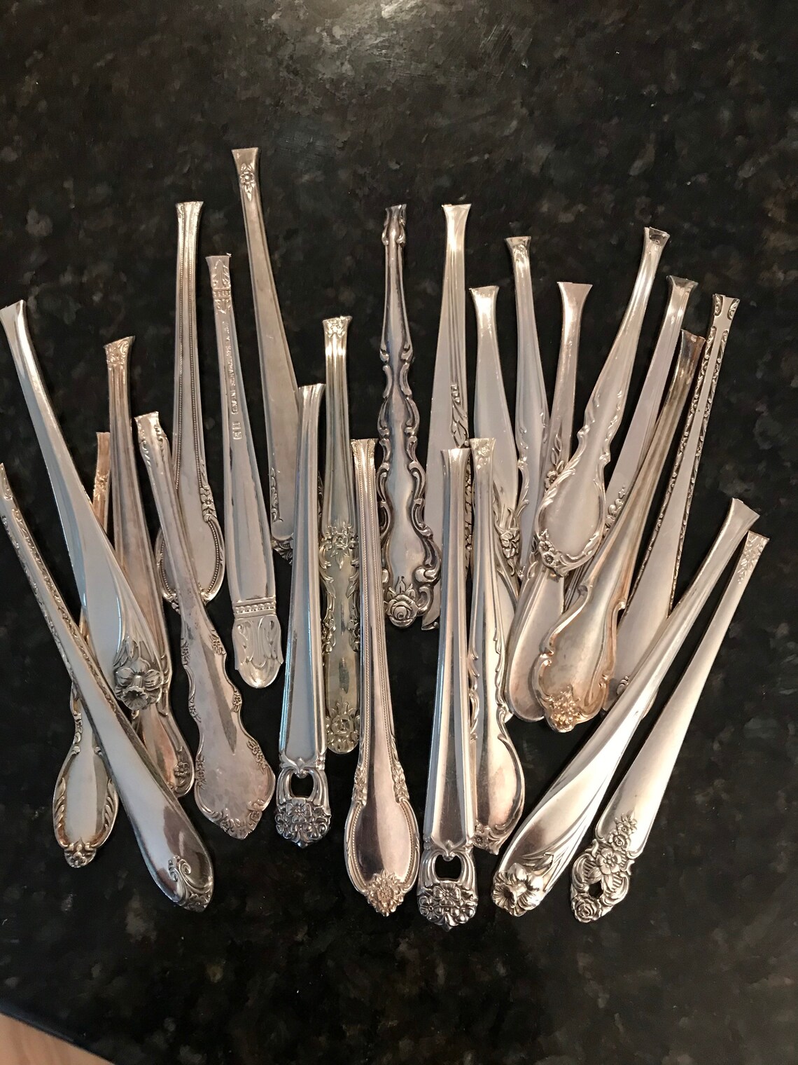 20 Bulk Flatware Silverplate cut ends/handles blanks. Etsy