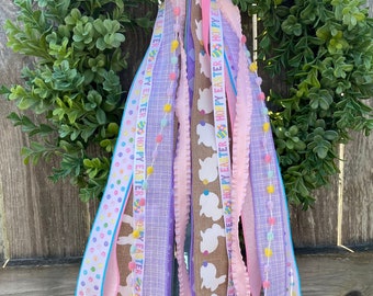 Hippity Hop Ribbon Set, Easter ribbon set, Easter wreath ribbon, Ribbon set, easter front door decor, coffee filter wreath, door hanger
