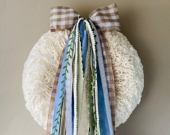 Cozy Cottage Ribbon Set, coffee filter wreath ribbon, bow for wreath, summer ribbon set, spring ribbon set, ribbons for wreath,
