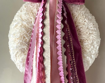 Lover Valentine's Day Ribbon Set, bow for wreath, ribbon set, ribbon clip, coffee filter wreath ribbon,