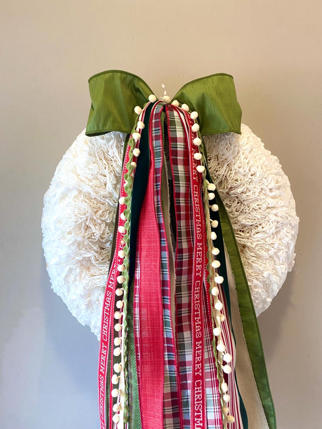 Christmas Cheer Ribbon Set, Ribbon Set, Christmas Wreath Bow, Christmas ...