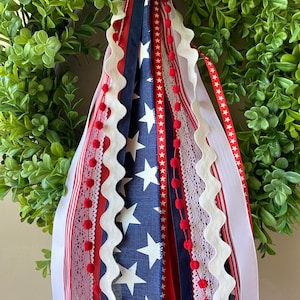 All American 4th of July ribbon set, ribbon bundle, ribbons for wreath, clip on ribbon, red white and blue, summer ribbon sets image 5