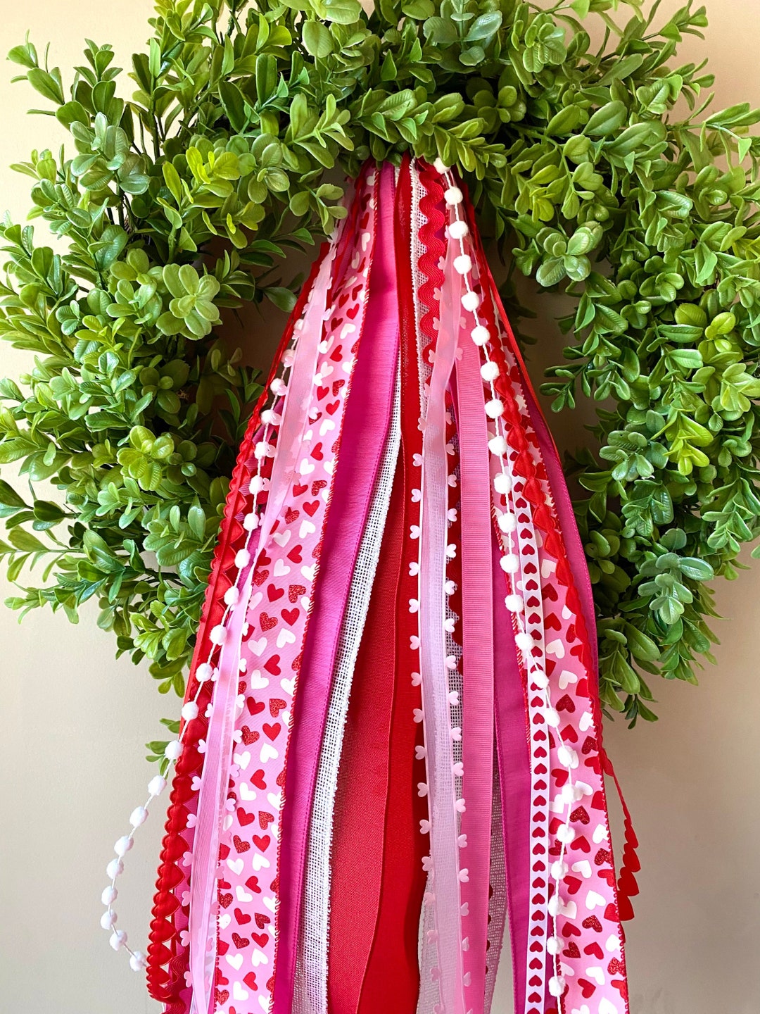 Sweetheart Valentine Ribbon Set, Ribbon Set for Wreath, Clip on Ribbon ...