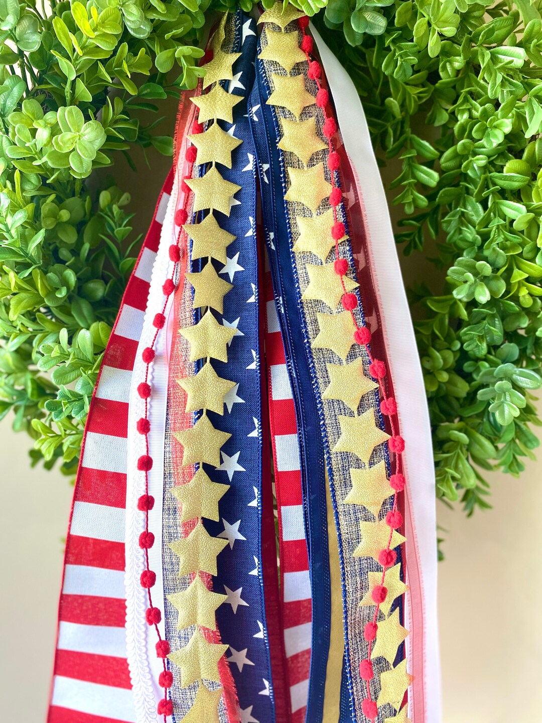 Old Glory 4th of July Ribbon Set, Coffee Filter Wreath Ribbon, 4th of ...