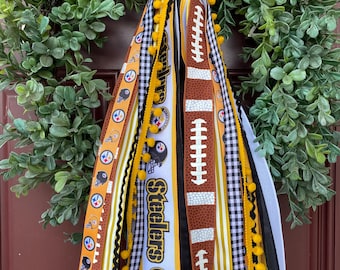 Pittsburg Steelers Ribbon Set, Steelers ribbon, Pittsburg Steelers wreath, ribbon bundle, ribbon set, nfl wreath, wreath ribbons
