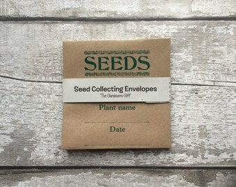 Seed envelope / gardening supplies / gardeners gift / seed collecting / letterpress /seed storage / gardening / Christmas present