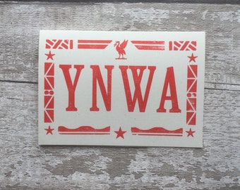 YNWA Liverpool Card - Handmade Football Greetings Card