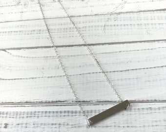 Bar Necklace - Silver Bar Necklace - Gold Bar Necklace - Gift for Her - Jewelry