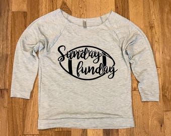 Sunday Funday Shirt - Womens Shirt - Womens Tee - Football - Football Shirt - Football Sunday