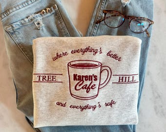 Tree Hill, Karen's Cafe Embroidered Crewneck Sweatshirt - OTH Fan Apparel