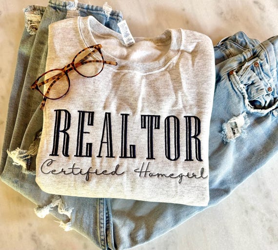 Realtor Embroidered Crewneck Sweatshirt: Real Estate Agent Gift