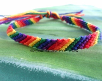 Rainbow Friendship Bracelet (thin)