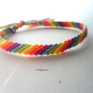 Pastel Rainbow Friendship Bracelet (thin)