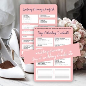 Wedding Planner + Day Of Wedding CHECKLISTS - digital download