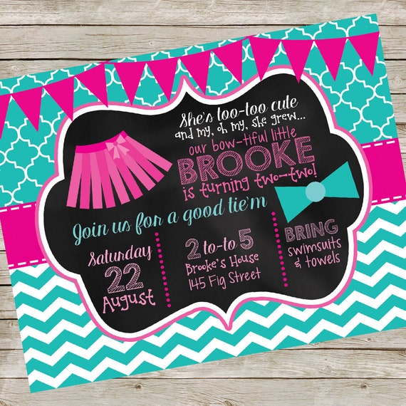 Elegant Tutus and Ties Invitation Designs for Formal Events