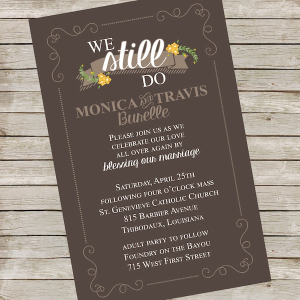 Marriage Blessing Invitation Etsy