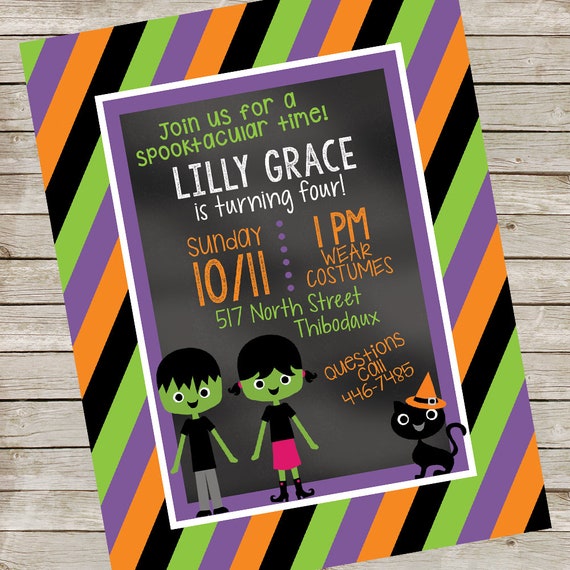 Halloween Invitation PIY file ~ Halloween Costume Party ~ Halloween Printable Il_570xn