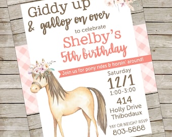 Invitation Balade Poney Etsy