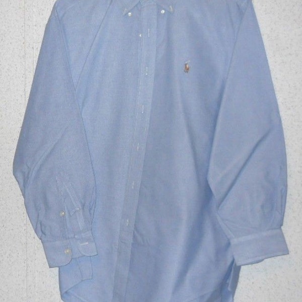 Ralph Lauren Men's Blue Long Sleeve Shirt, Size 15 1/2 - 32