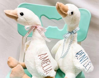 Personalized Embroidered Geese Goose Baby Shower Nursery