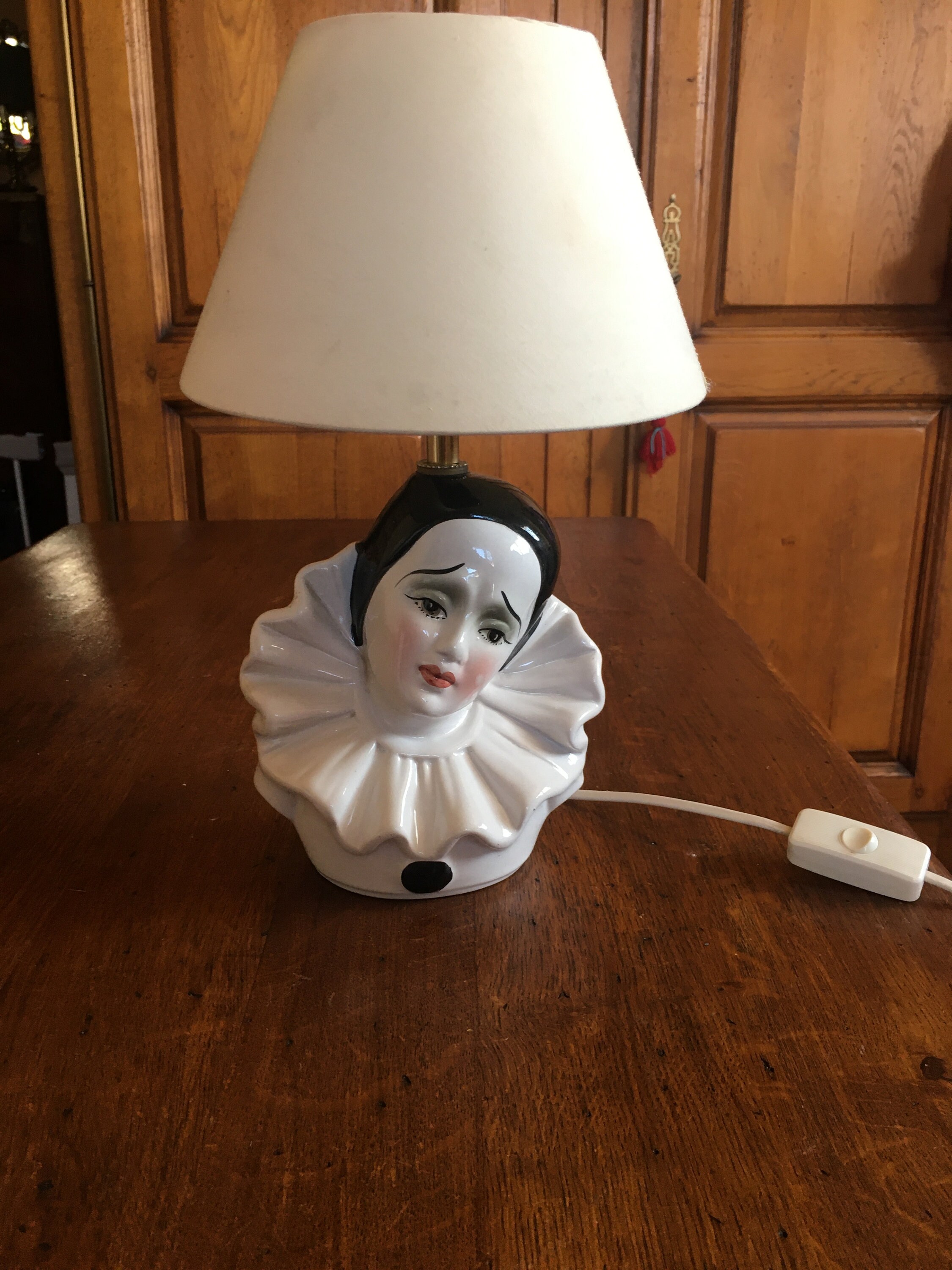 Lampe Pierrot Céramique Vintage