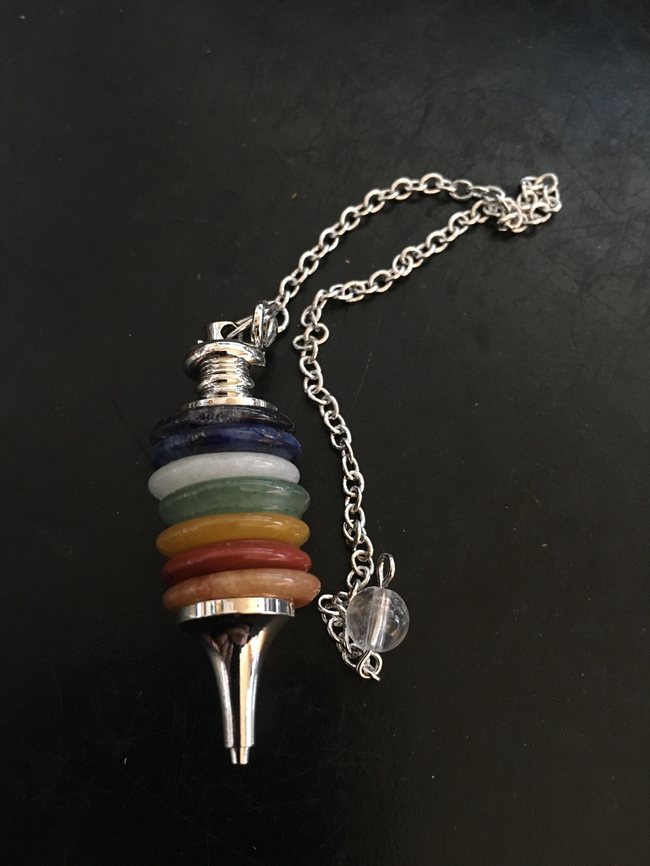 Pendule 7 Chackras Radiesthésie Wicca Reiki
