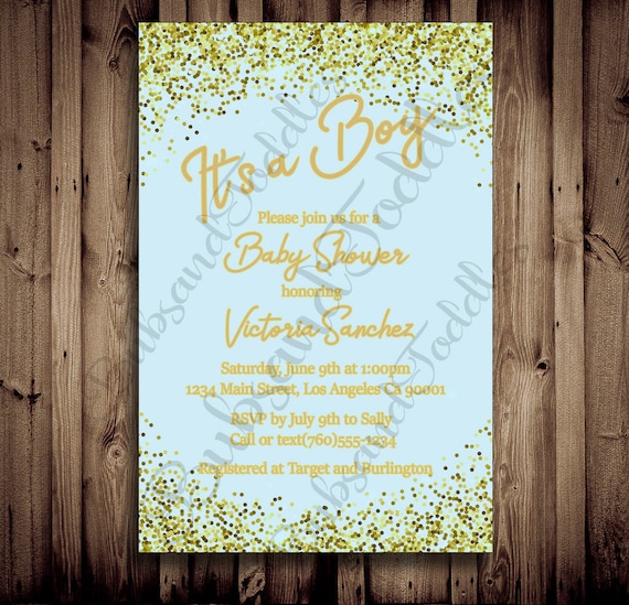 it s a boy baby shower invitations with envelopes sparkle etsy