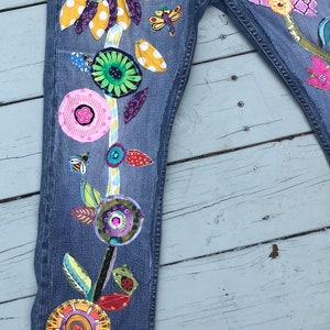 Reserved for Heather Hippie Boho Denim Patchwork Jeans Made to - Etsy