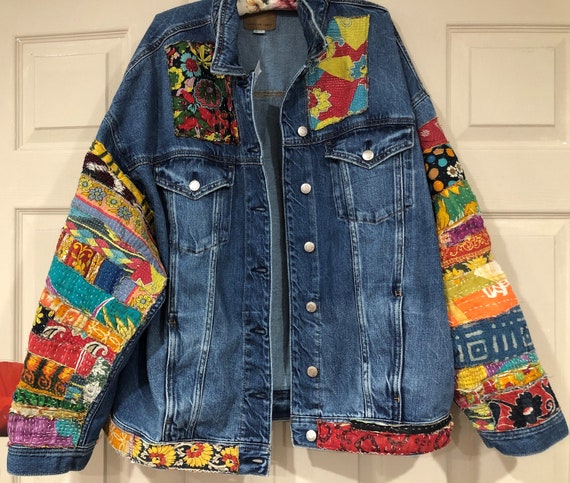 Upcycled Jean Jacket with Patches: Earth Day Craft!