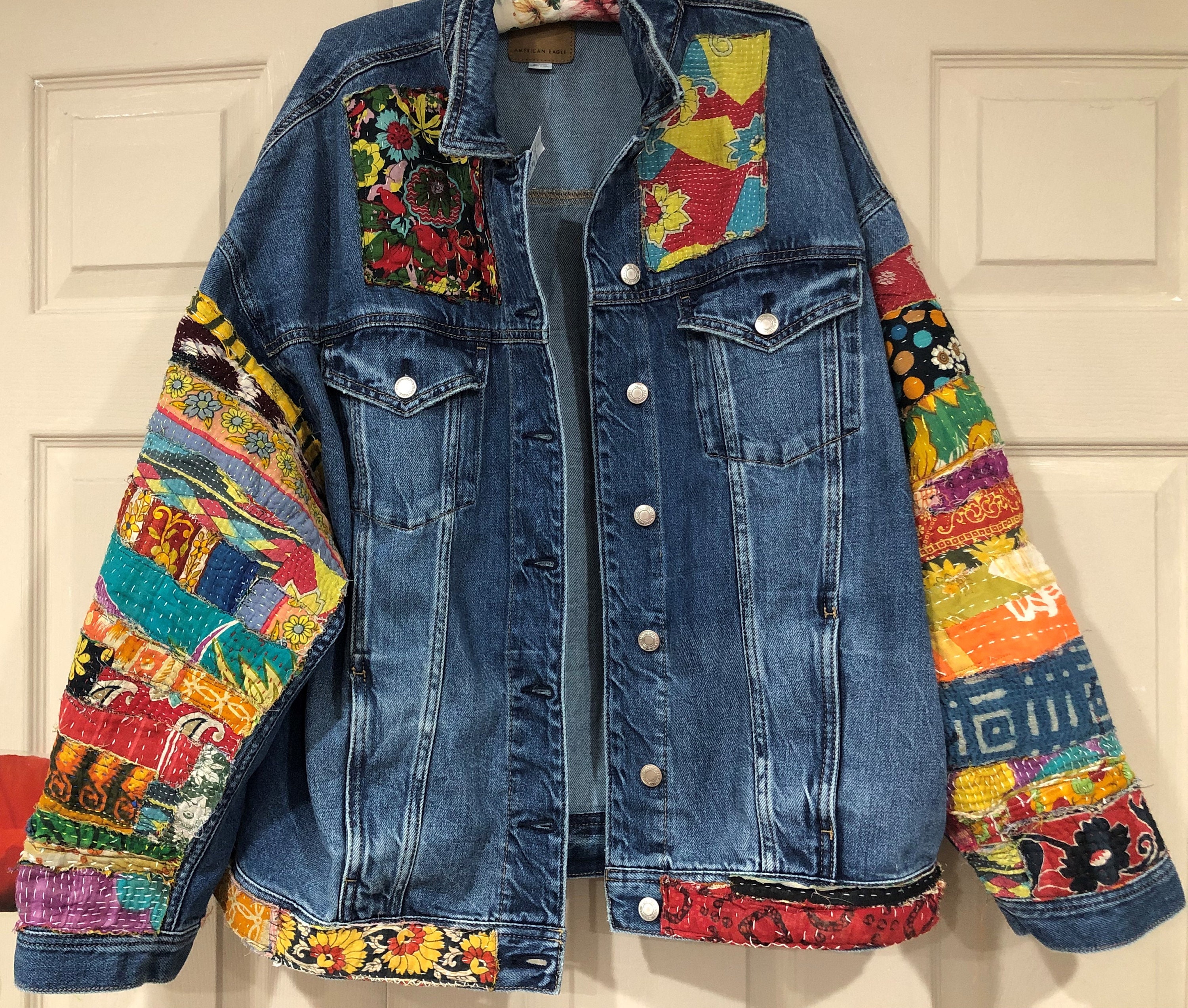Custom Jean Jacket Made to Order Hippie Boho Embellished