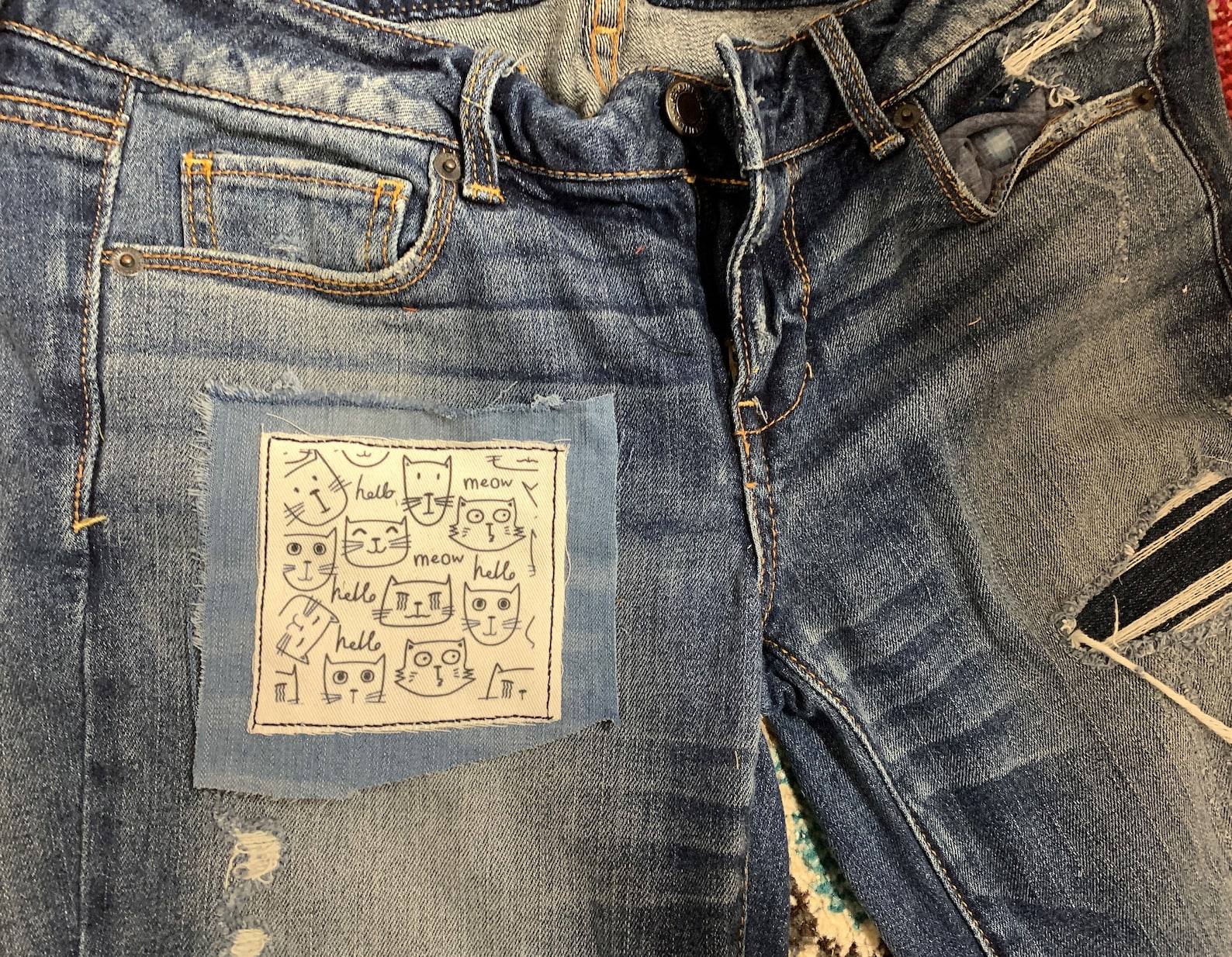Hippie patch boho gypsy patchwork denim blue jean patches | Etsy