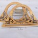 1pair 9 3/4x5 1/4 inch Flower Engraving Wood Handle,Wood Purse Handle,Wooden Handbag Handle 200-460b