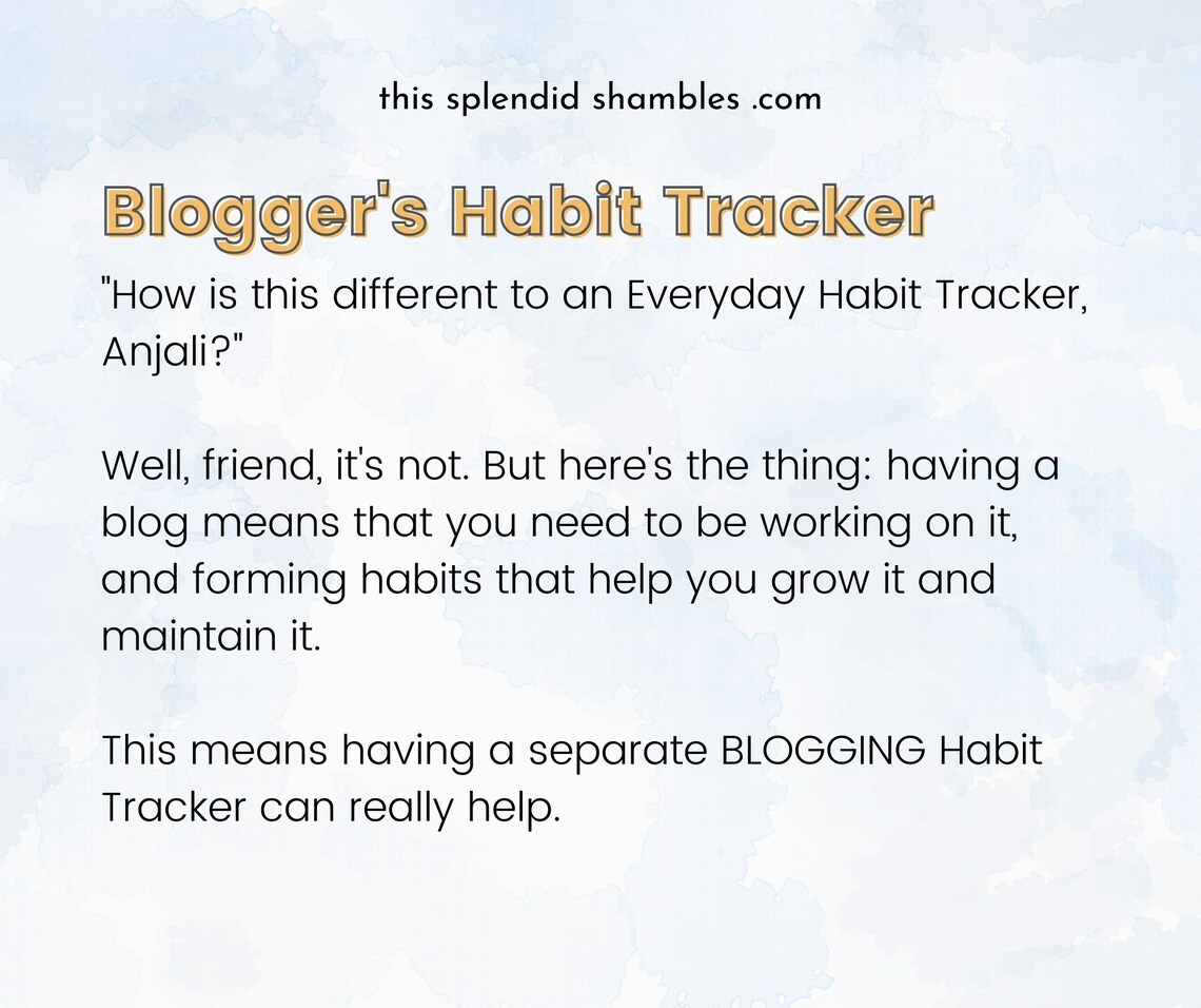 Blogger's Habit Tracker - Printable Planner for Your Blog - Blogging ...