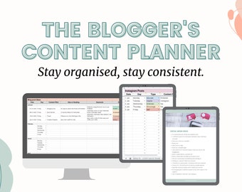 2026 Digital Blog Planner | Blogging Content Planner | Social Media and Post Ideas | Calendar for Bloggers