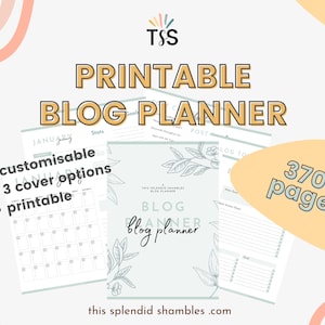 Printable Blog Planner | A4 & US Letter Blogger’s Content Planner | Yearly, Monthly, Weekly Blog Plan 2024