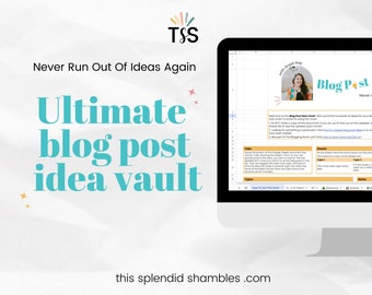 Ultimate Blog Post Ideas Vault - Content Ideas For Your Blog - Blog Post Topics For Bloggers - Blogging For Beginners - Lifetime Access