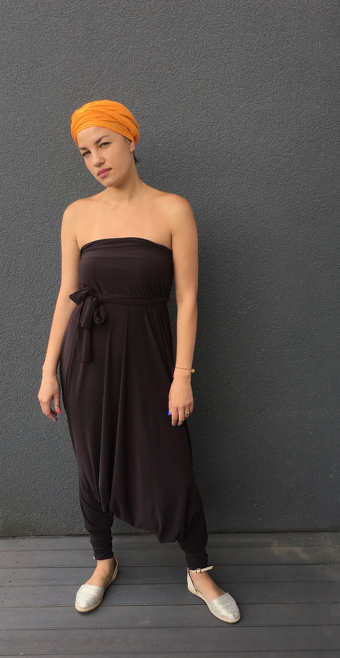 DROP CROTCH THIN STRAP JUMPSUIT DRAGON LADY