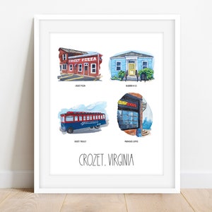 8&quot; x 10&quot; Crozet, Virginia Print