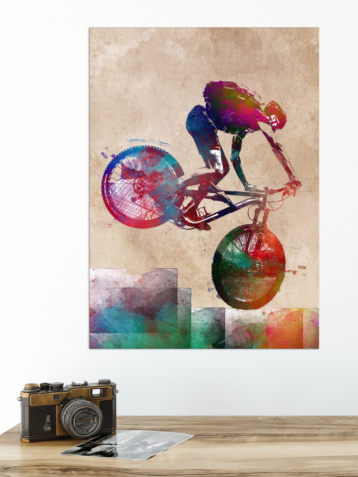 impression sur toile bicyclette
