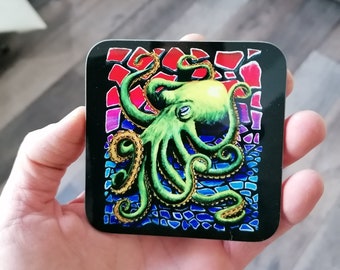 Brand New Coaster with Green Octopus