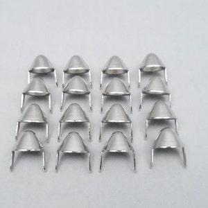 100 Silver SHORT English Cone Studs