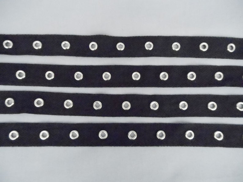 1Yd Black 3/4 inch Heavyweight Eyelet Grommet Tape Twill Trim Etsy