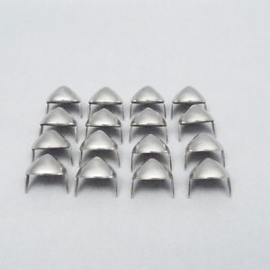 100 Silver Half Inch 12mm Cone Studs image 1